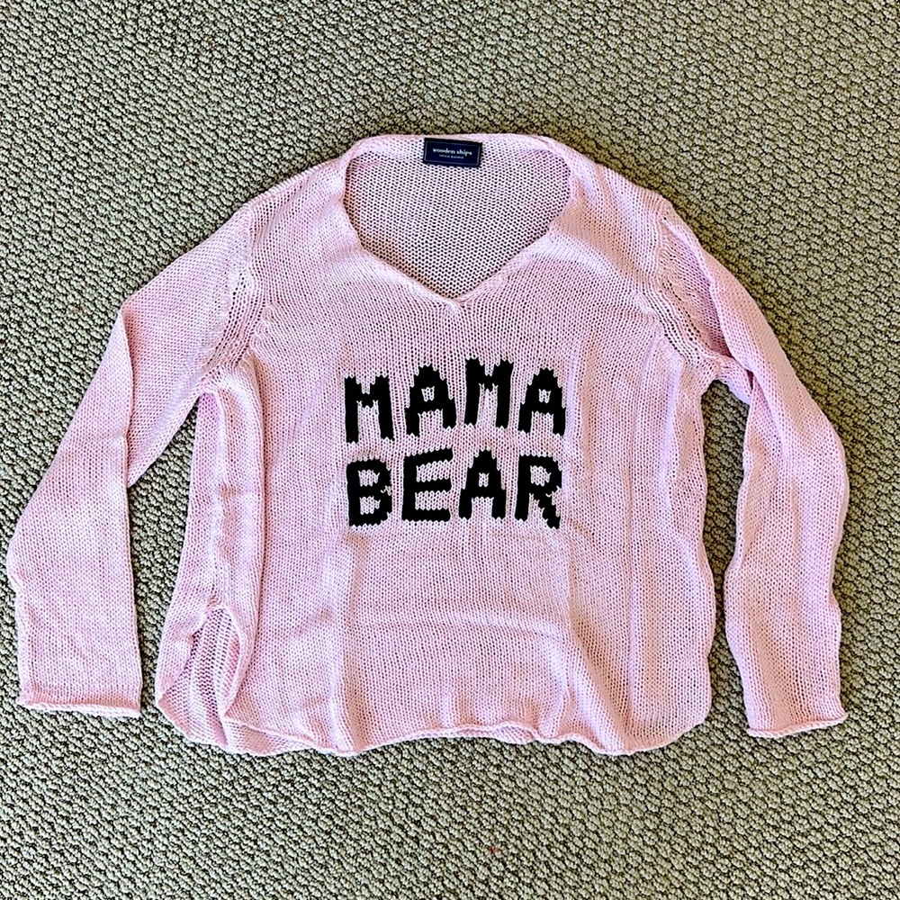 Mama Bear Cotton Sweater by Wooden Ships - Size S/M